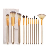 Makeup 12 Pieces Makeup Brush Set Nylon Hair Professional Synthetic Cosmetics Kit