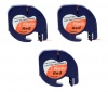 PUTY Compatible Dymo Letra TT3-DLT91203 Black on Red Plastic 12mm Tape X3 Pack Photo