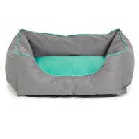 Wiggle Square Pet POD Bed Grey Teal