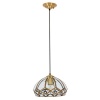 Zebbies Lighting - Aurora - Antique Gold Pendant with Clear Bevelled Glass Photo