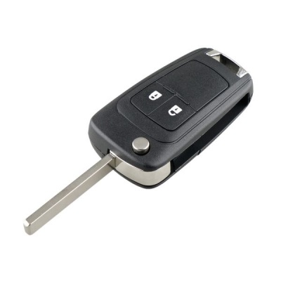Replacement 2 Buttons Car Key Case with Foldable Key Blade For Opel