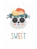 Wall Décor Canvas Art Prints for Baby Nursery: Grey Panda/Elephant/Bunny Photo