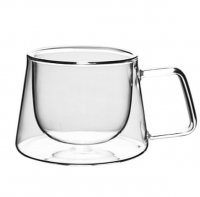 SmartMart High Quality Double Walled 150ml Borosilicate Glass CoffeeTea Cup