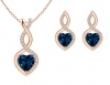 Civetta Spark Infinity Heart Set- Swarovski Montana Crystal Rosegold Photo