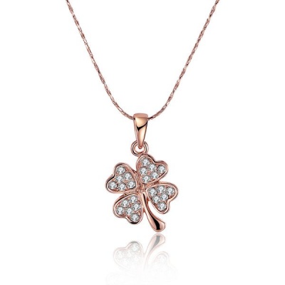Photo of Unexpected Box Rose Gold Crystal Clover Necklace
