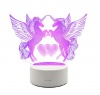 Spoonkie 3D LED: Unicorn Love Optical Illusion Lamps Light - Smart Touch - Remote Photo