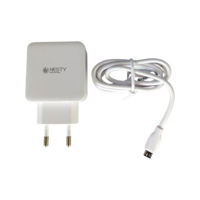 NESTY 3 Port USB Fast Charging Adapter With Micro USB Cable GRTA 003