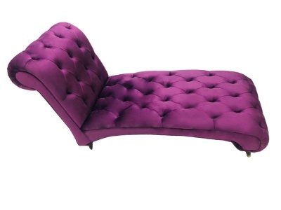 Photo of Decorist Home Gallery Diyahne - Purple Chaise Lounge Chair