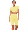 I Saw it First - Ladies Yellow Short And Crop Top Set Photo