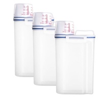 2L Food Storage Container Airtight Dry Grain Pantry Organizer 3 Pack