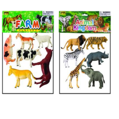 Animal World 6 Piece Pets And Wild Animals Set