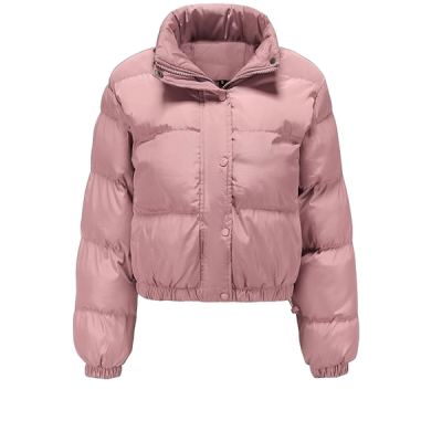 Womens Puffer Pink Winter Jacket