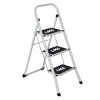 LMA - 3 Step Stainless Steel Ladder With Rubber Pad Photo