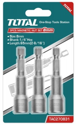 Photo of Total Tools - Magnetic Nut Set 8mm - 3 piecess