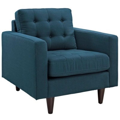 Decorist Home Gallery Azure Empress Single Seater Couch in BlueBeige