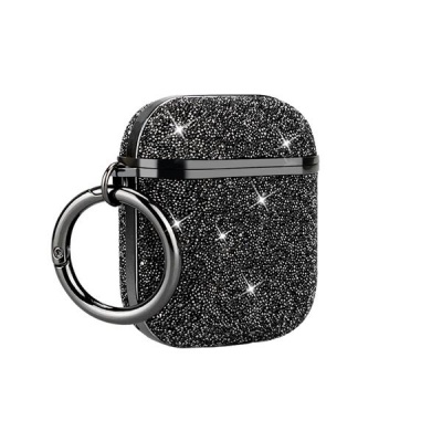 Photo of Bling Rhinestone Protective Case Cover For Airpods-Black