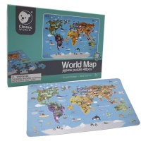Classic World Jigsaw Puzzle World Map 48 Pieces