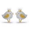 Sterling Silver Princess Bird Stud Earrings Photo