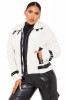 I Saw it First - Ladies Ivory Borg Buckle Detail Aviator Photo