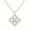 Stella Luna Clover Pendant- Swarovski Clear Crystal Gold Photo