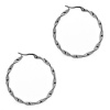 Steel My Heart 40mm Twisted Hinge Clip Hoop Stainless Steel-SHE21 Photo