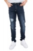 I Saw it First - Mens Dark Wash Kinistion Skinny Ripped Jeans Photo
