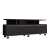 LINX Rack Texas Entertainment TV Stand - Black & Brown Photo