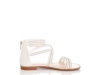 Quiz Ladies White Embellished Flat Sandals Photo