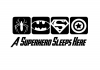 Graceful Accessories A Superhero Sleeps Here Vinyl Wall Art Photo