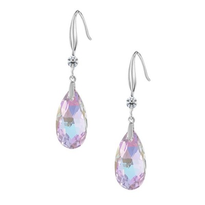 Photo of ZETARA JEWELLERY L'amour Czech Crystal Collection -Windsor Violet Raindrop Earrings - "S"