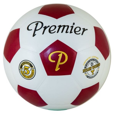 Photo of Premier Sportswear PRM Classic Moulded Soccer Ball Size 5 Red/White