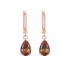 Lucid 925 Solid Sterling Silver Zircon Inlaid Zultanite Tear Drop Earrings Photo