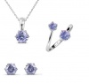 Crystalize 925 Silver June Birthstone Set with Swarovski Crystals Photo