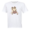 Peeking Giraffe - Kids T-Shirt - White Photo