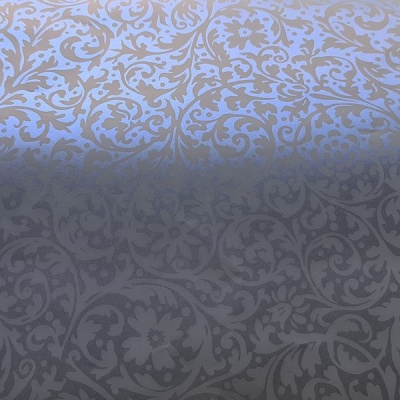 Photo of Gift Wrapping Paper 5m Roll - Brocade in Blue & Pearl Gray