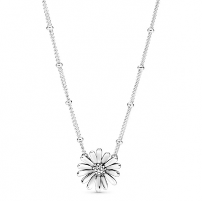 Photo of Cosmic 925 Sterling Silver Daisy Flower Necklace