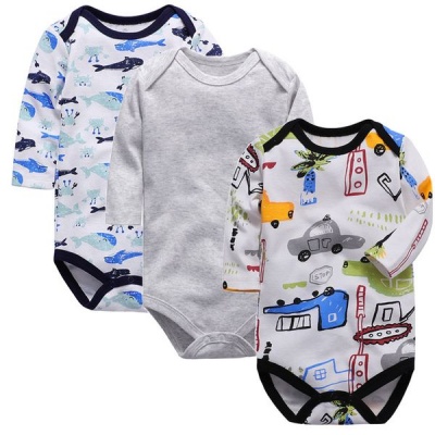Photo of Babygrows 3 Set Long Sleeve Boy Cars Awesome 0-3months