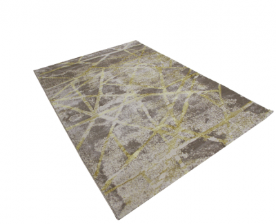 Photo of Decorpeople -Modern Beige And Gold Rug With Lines 200x290cm