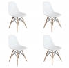 4 x Childrens Wooden Leg Chair - White Photo