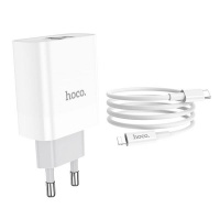 Hoco Fast charger Dual Port For IPhone With Type c to iPhone Cable