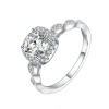 Vintage Halo 1.00ct Moissanite Engagement Ring Photo