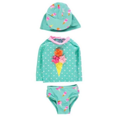Photo of Crafted Girls Mini 3 Piece Swimsuit - Aqua [Parallel Import]