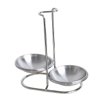 Elegant Double Spoon Rest Steel