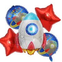 Party Palace Space Theme Foil Balloon Set