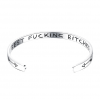 Silver Inspirational Quote Female Bangle Photo