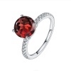 Exquisite Garnet Ring - Round Brilliant Cut Photo