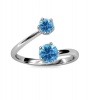 Crystalize 925 Silver March Birthstone Ring with Swarovski Crystals Photo