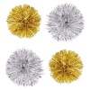 AK Christmas Wrapping - Silver And Gold firework Gift Bows - Pack of 4 Photo