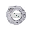 Ellies Extension Lead 1.5mm Heavy Duty 10m Side-by-Side White Photo