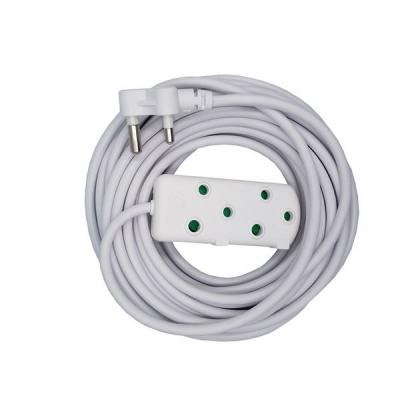 Photo of Ellies Extension Lead 1.5mm Heavy Duty 10m Side-by-Side White